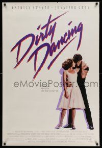 2z181 DIRTY DANCING 1sh '87 great image of Patrick Swayze & Jennifer Grey dancing!