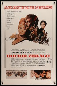 2z185 DOCTOR ZHIVAGO 1sh R80 Omar Sharif, Julie Christie, David Lean English epic, Terpning art!