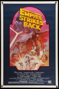 2z205 EMPIRE STRIKES BACK studio style 1sh R82 George Lucas sci-fi classic, art by Tom Jung!