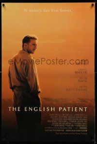 2z210 ENGLISH PATIENT 1sh '97 Ralph Fiennes, in memory, love lives forever, Best Picture Winner!