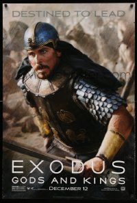 2z222 EXODUS: GODS & KINGS style E teaser DS 1sh '14 close-up of Christian Bale as Moses!
