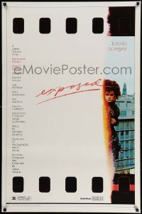 2z227 EXPOSED 1sh '83 image of model Nastassia Kinski, cool exposed film poster design!