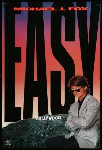 2z325 HARD WAY teaser 1sh '91 James Woods, Michael J. Fox as Nick Lang, Hollywood sign, easy!