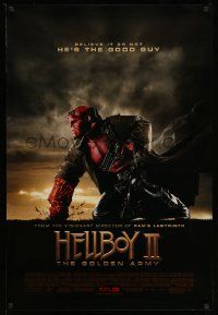 2z340 HELLBOY II: THE GOLDEN ARMY advance DS 1sh '08 Ron Perlman is the good guy!