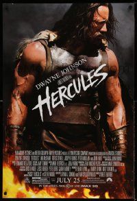 2z343 HERCULES advance DS 1sh '14 cool image of Dwayne Johnson in the title role!