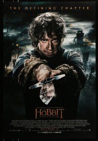 2z350 HOBBIT: THE BATTLE OF THE FIVE ARMIES int'l advance DS 1sh '14 Martin Freeman as Bilbo Baggins