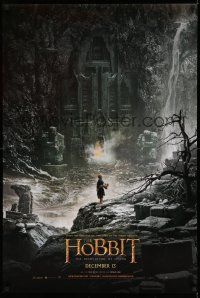 2z354 HOBBIT: THE DESOLATION OF SMAUG teaser DS 1sh '13 cool image of Bilbo outside Erebor!