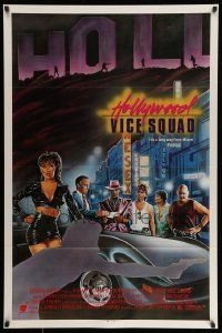 2z355 HOLLYWOOD VICE SQUAD 1sh '86 Leon Isaac Kennedy, It's a long way from Miami!