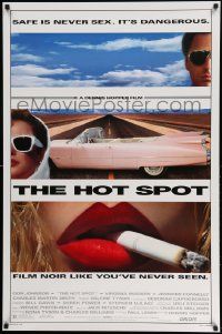 2z356 HOT SPOT DS 1sh '90 cool close up smoking & Cadillac image, directed by Dennis Hopper!