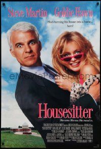 2z358 HOUSESITTER 1sh '92 sexy Goldie Hawn takes over Steve Martin's home!