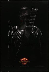 2z369 HUNGER GAMES: MOCKINGJAY - PART 1 teaser DS 1sh '14 Katniss w/ her back turned w/bow & quiver