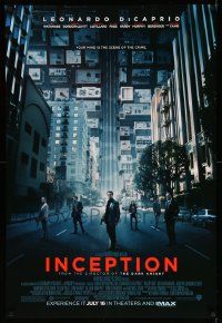 2z389 INCEPTION advance DS 1sh '10 Christopher Nolan, Leonardo DiCaprio, Gordon-Levitt!