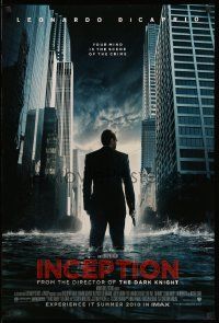 2z390 INCEPTION IMAX advance DS 1sh '10 Christopher Nolan, Leonardo DiCaprio standing in water!