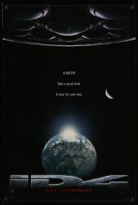 2z396 INDEPENDENCE DAY style B teaser 1sh '96 great image of enormous alien ship over Earth!