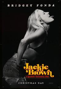 2z425 JACKIE BROWN teaser 1sh '97 Quentin Tarantino, profile portrait of sexy Bridget Fonda!