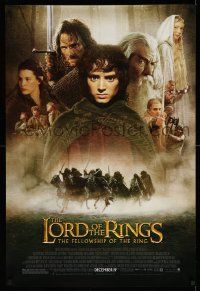 2z485 LORD OF THE RINGS: THE FELLOWSHIP OF THE RING advance 1sh '01 Tolkien, montage of top cast!
