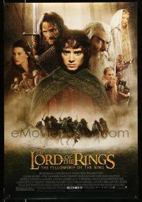 2z487 LORD OF THE RINGS: THE FELLOWSHIP OF THE RING advance DS 1sh '01 Tolkien, montage of top cast!