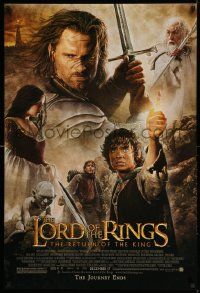 2z489 LORD OF THE RINGS: THE RETURN OF THE KING advance DS 1sh '03 Jackson, cast montage!