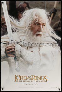 2z490 LORD OF THE RINGS: THE RETURN OF THE KING teaser DS 1sh '03 Ian McKellan as Gandalf!