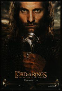 2z491 LORD OF THE RINGS: THE RETURN OF THE KING teaser DS 1sh '03 Mortensen as Aragorn!