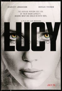 2z499 LUCY teaser DS 1sh '14 cool image of Scarlett Johansson in the title role!