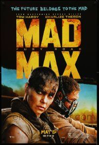 2z503 MAD MAX: FURY ROAD teaser DS 1sh '15 great cast image of Tom Hardy, Charlize Theron!