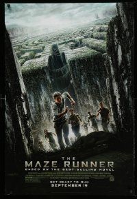 2z521 MAZE RUNNER style B advance DS 1sh '14 Dylan O'Brien, Poulter, Brodie-Sangster!