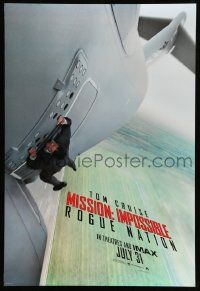 2z535 MISSION: IMPOSSIBLE ROGUE NATION teaser DS 1sh '15 Tom Cruise hanging off of airplane!