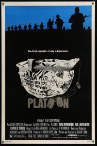 2z590 PLATOON 1sh '86 Oliver Stone, Vietnam classic, the first casualty of war is Innocence!