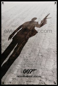 2z614 QUANTUM OF SOLACE teaser DS 1sh '08 Daniel Craig as James Bond, cool shadow image!