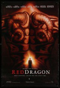2z624 RED DRAGON teaser DS 1sh '02 Anthony Hopkins, Edward Norton, cool tattoo image!