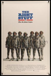 2z640 RIGHT STUFF advance 1sh '83 great line up of the first NASA astronauts all suited up!