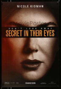 2z672 SECRET IN THEIR EYES teaser DS 1sh '15 huge close-up of Nicole Kidman under title!