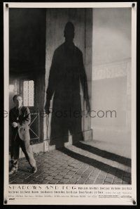 2z680 SHADOWS & FOG DS 1sh '92 cool photographic image of Woody Allen by Klleger and Hamill!