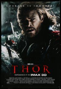 2z768 THOR int'l DS 1sh '11 cool close-up image of Chris Hemsworth in the title role!