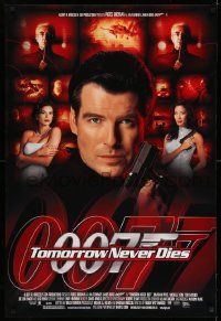 2z776 TOMORROW NEVER DIES 1sh '97 Pierce Brosnan as Bond, Michelle Yeoh, sexy Teri Hatcher!