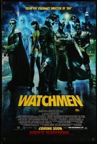2z818 WATCHMEN advance DS int'l 1sh '09 Zack Snyder, Billy Crudup, Jackie Earle Haley, who's watching?