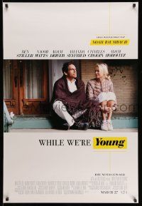 2z827 WHILE WE'RE YOUNG advance DS 1sh '14 great image of Ben Stiller and Naomi Watts on porch!