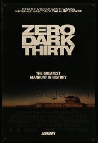 2z847 ZERO DARK THIRTY advance DS 1sh '12 Jessica Chastain, the greatest manhunt in history!