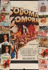 3a030 LOT OF 13 FOLDED ARGENTINEAN POSTERS '50s-80s great images from a variety of movies!