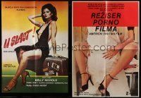 3a043 LOT OF 16 FOLDED YUGOSLAVIAN SEXPLOITATION POSTERS '70s-80s sexy images with some nudity!