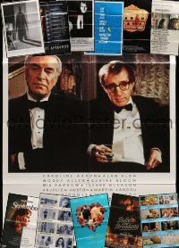 3a044 LOT OF 12 FOLDED WOODY ALLEN GERMAN A1 POSTERS '70s-90s images from many of his movies!