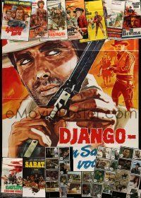 3a048 LOT OF 38 SPAGHETTI WESTERN GERMAN POSTERS AND LOBBY CARDS '60s-70s great different art!