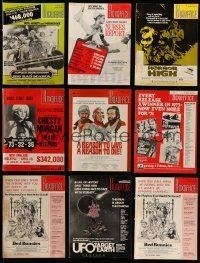 3a094 LOT OF 18 BOX OFFICE 1974 EXHIBITOR MAGAZINES '74 filled with movie images & information!