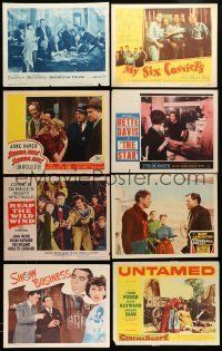 3a212 LOT OF 45 LOBBY CARDS '50s great scenes from a variety of different movies!