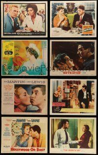 3a216 LOT OF 34 LOBBY CARDS OF FEMALE STARS '40s-80s great scenes from a variety of movies!