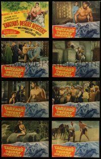 3a227 LOT OF 10 JOHNNY WEISSMULLER TARZAN LOBBY CARDS '40s Tarzan's Desert Mystery set & more!
