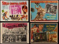 3a240 LOT OF 15 EUROPEAN COSTUME EPICS MEXICAN LOBBY CARDS '50s-70s great movie scenes!
