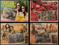 3a241 LOT OF 14 TARZAN AND JUNGLE JIM MEXICAN LOBBY CARDS '50s-60s starring Johnny Weissmuller!
