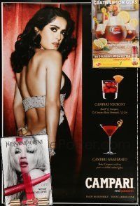 3a384 LOT OF 3 DOUBLE-SIDED FRENCH ADVERTISING BUS STOP POSTERS '90s-00s Campari & more!